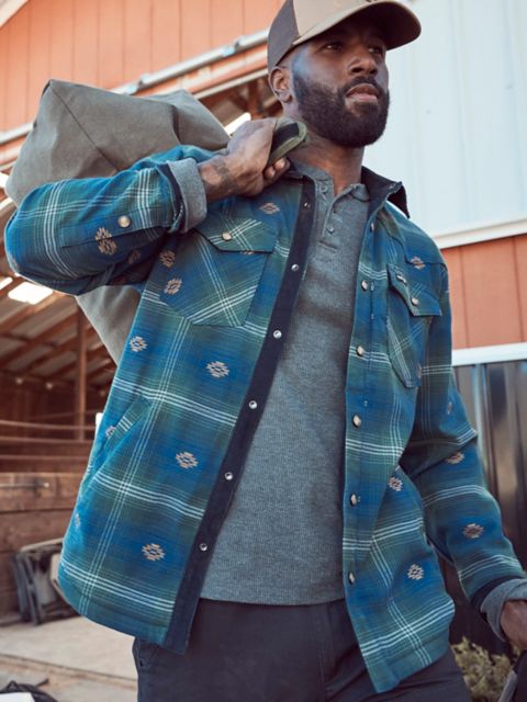 Мужские куртки Wrangler All Terrain Gear Men's Lined Flannel Shirt Jacket