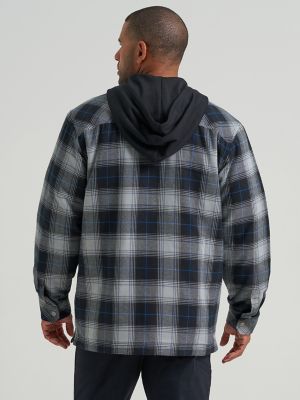 Wrangler&reg; RIGGS Workwear&reg; Hooded Flannel Work Jacket in Steely Grey