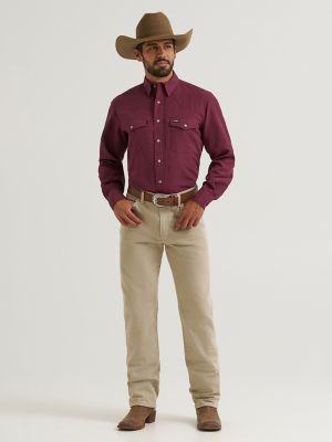 Wrangler All Terrain Gear Men's Performance Solid Shirt in Fig