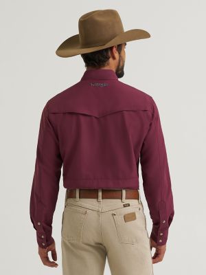 Wrangler All Terrain Gear Men's Performance Solid Shirt in Fig