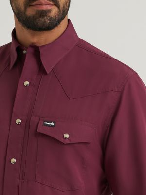 Wrangler All Terrain Gear Men's Performance Solid Shirt in Fig