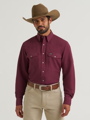 Wrangler All Terrain Gear Men's Performance Solid Shirt in Fig