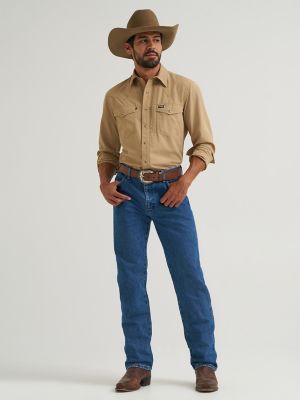 Wrangler All Terrain Gear Men's Performance Solid Shirt in Kelp alternative view
