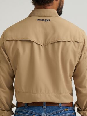 Wrangler All Terrain Gear Men's Performance Solid Shirt in Kelp alternative view 5