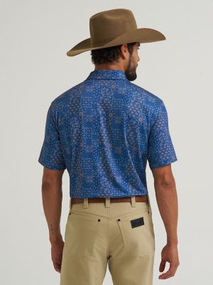 Wrangler All Terrain Gear Men's Performance Polo Shirt in Navy