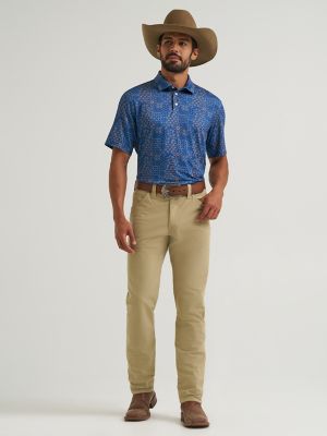 Wrangler All Terrain Gear Men's Performance Polo Shirt in Navy