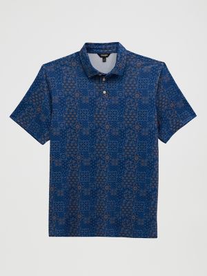Wrangler All Terrain Gear Men's Performance Polo Shirt in Navy