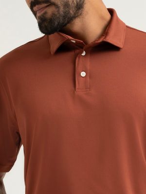Wrangler All Terrain Gear Men's Performance Polo Shirt in Sequoia