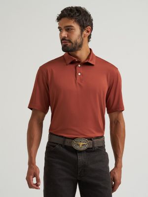 Wrangler All Terrain Gear Men's Performance Polo Shirt in Sequoia