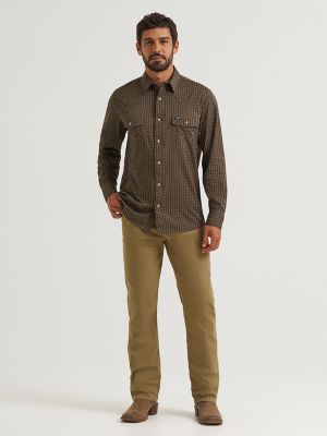 Wrangler All Terrain Gear Men's Technical Shirt in Turkish Coffee