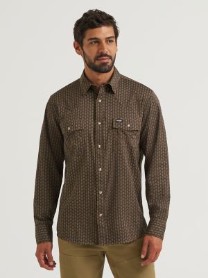 Wrangler All Terrain Gear Men's Technical Shirt in Turkish Coffee