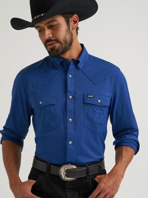 Wrangler All Terrain Gear Men's Technical Shirt in Navy Peony