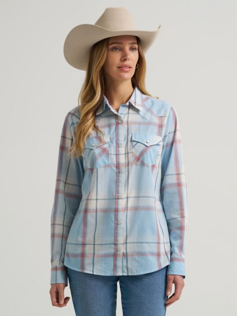 Женские рубашки Wrangler Women's Wrangler Essential Western Snap Shirt
