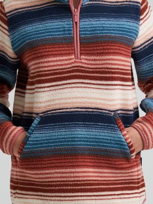 Women's Wrangler High Plains Sherpa Zip Pullover in Homestead Stripe