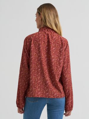 Women's Button Front Princess Blouse