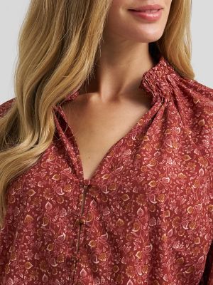 Women's Button Front Princess Blouse