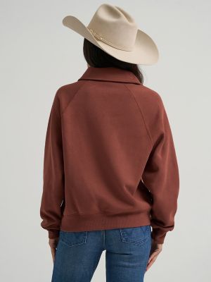Women's Horseshoe Collared Zip Pullover