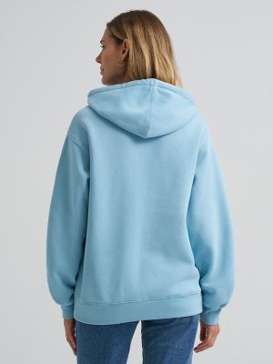 Women&rsquo;s Wrangler Wide Open Spaces Logo Hoodie in Sky Ridge