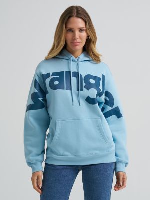 Women&rsquo;s Wrangler Wide Open Spaces Logo Hoodie in Sky Ridge