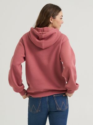 Women&rsquo;s Wrangler Wide Open Spaces Logo Hoodie in Pink Shadow