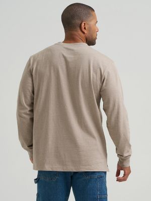 Wrangler RIGGS Workwear&reg; Relaxed Henley in Oatmeal Heather