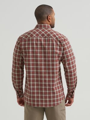Wrangler RIGGS Workwear&reg; Foreman Plaid Work Shirt in Foundry Rust