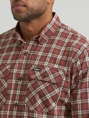 Wrangler RIGGS Workwear&reg; Foreman Plaid Work Shirt in Foundry Rust