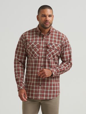 Wrangler RIGGS Workwear&reg; Foreman Plaid Work Shirt in Foundry Rust