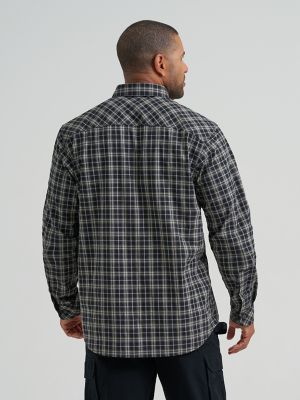 Wrangler RIGGS Workwear&reg; Foreman Plaid Work Shirt in Blacktop