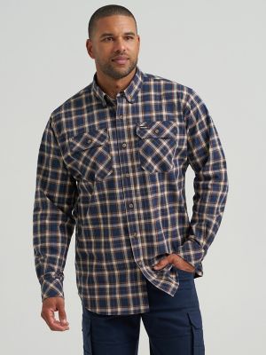 Wrangler RIGGS Workwear&reg; Foreman Plaid Work Shirt in Deep Well