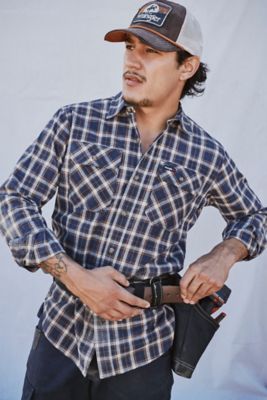Wrangler RIGGS Workwear® Foreman Plaid Work Shirt in Deep Well