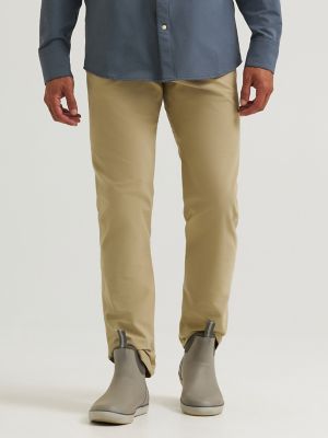 Wrangler All Terrain Gear Men's Techno Knit 5 Pocket Pant in Twill Khaki