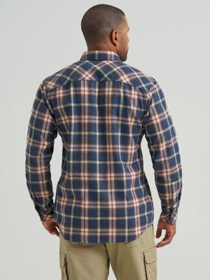 Wrangler&reg; RIGGS Workwear&reg; Flannel Foreman Plaid Work Shirt in Slate Plaid
