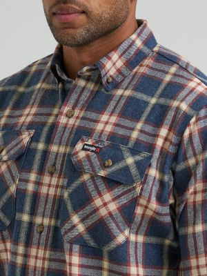 Wrangler&reg; RIGGS Workwear&reg; Flannel Foreman Plaid Work Shirt in Slate Plaid