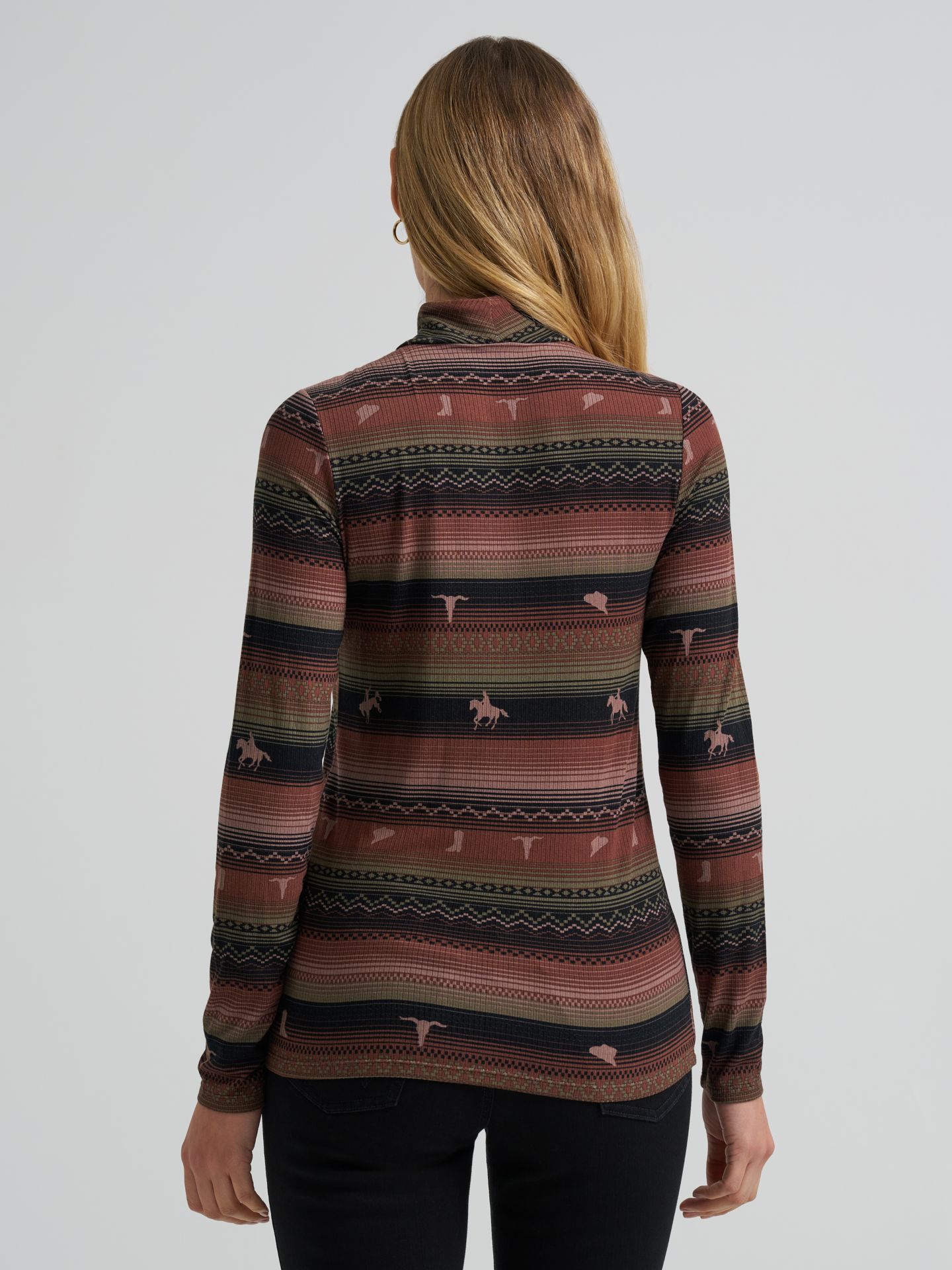 Женский топ Wrangler Rambling Ridge Mock Neck, цвет: Коричневый — фото 3