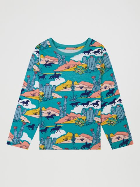 Детские футболки Wrangler Girl's Long Sleeve Cowgirl Graphic Tee