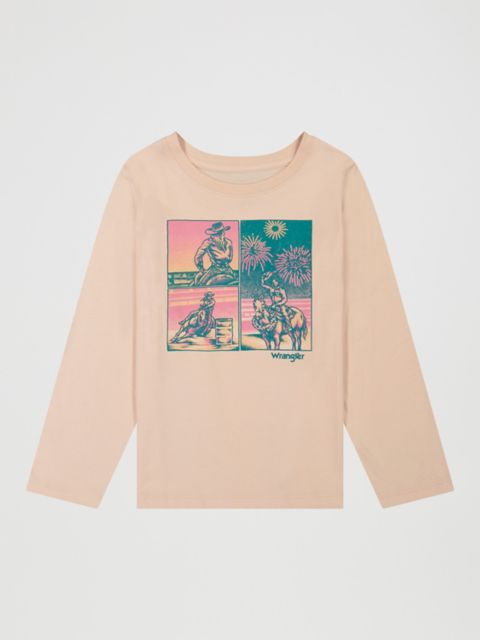 Детские футболки Wrangler Girl's Long Sleeve Horse Portrait Graphic Tee
