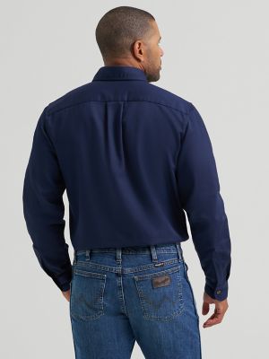Wrangler&reg; FR Flame-Resistant Button Down Work Shirt in Harbor Navy