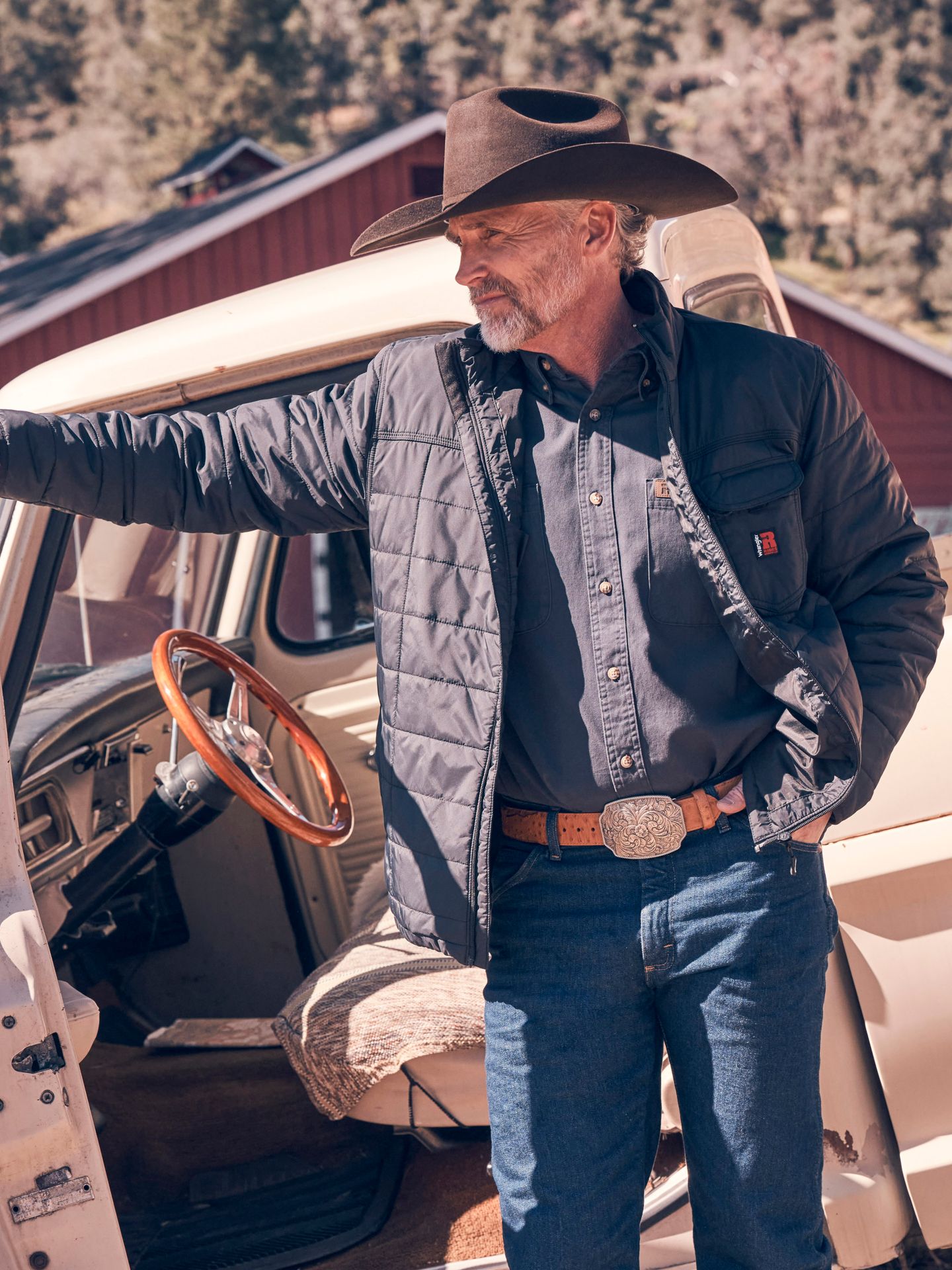 Мужская куртка Wrangler Riggs Workwear® Insulated Work, цвет: Чёрный — фото 1