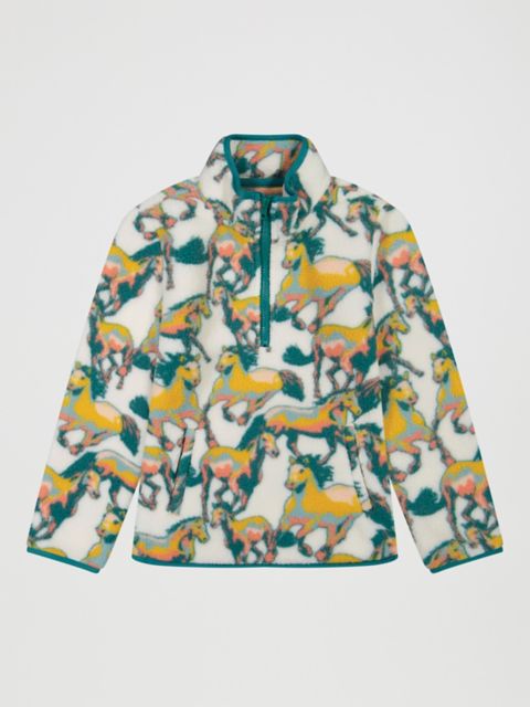 Детские свитеры Wrangler Girl's Southwest Quarter-Zip Sherpa Pullover