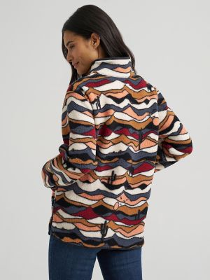 Women's Wrangler High Plains Sherpa Zip Pullover in Mesa Dream