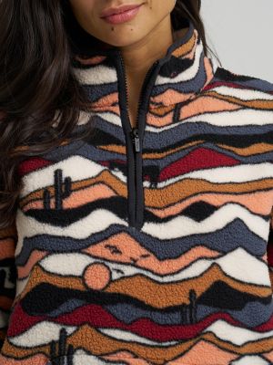 Women's Wrangler High Plains Sherpa Zip Pullover in Mesa Dream