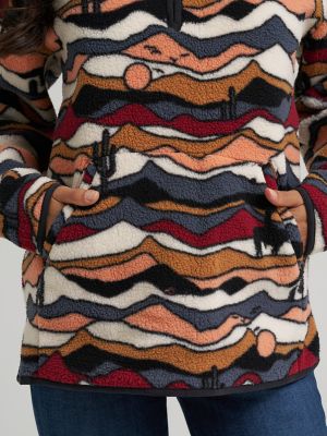 Women's Wrangler High Plains Sherpa Zip Pullover in Mesa Dream