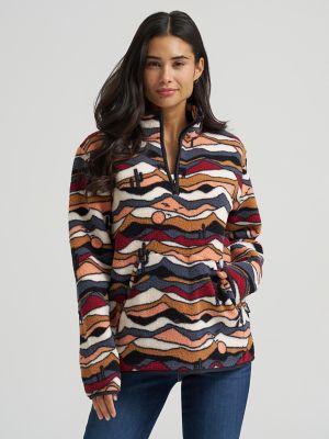 Women's Wrangler High Plains Sherpa Zip Pullover in Mesa Dream