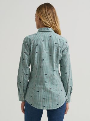 Women&rsquo;s Wrangler Statement Sierra Western Slim Snap Shirt