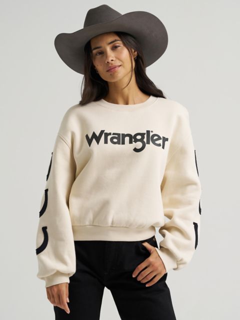 Женские худи Wrangler Women's Wrangler Lucky Logo Crew Sweatshirt