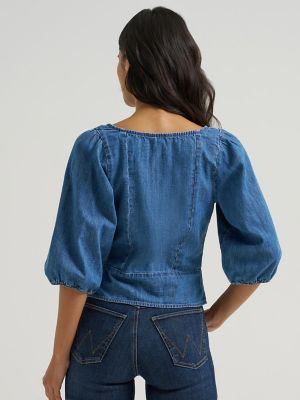 Women's Denim Corset Top