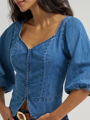 Women's Denim Corset Top