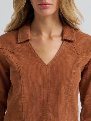Women's Prairie Popover Corduroy Shirt