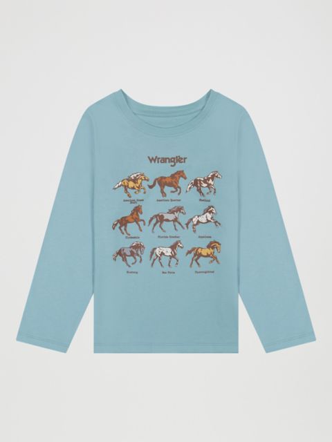 Детские футболки Wrangler Girl's Long Sleeve Cowgirl First Graphic Tee